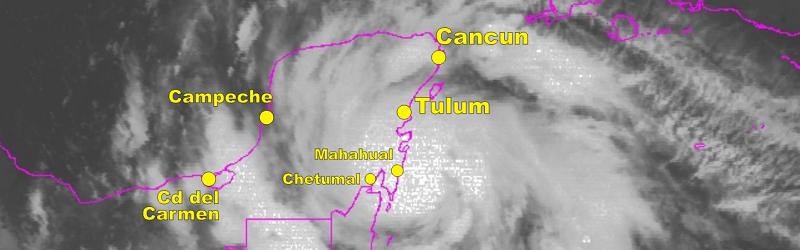 Efectos de Ernesto a su paso por México